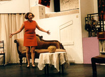 Carol Melkett in Black Comedy Carol Melkett in Black Comedy